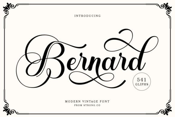 Bernard: A Dazzling Script Font for Eye-Catching Designs