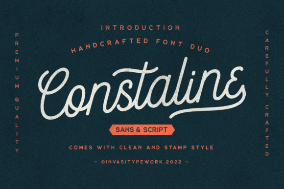 Constaline: A Vintage Duo Font for Craft and Design