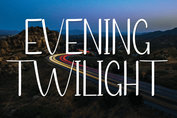 Evening Twilight: A Charming Handwritten Font for Editorial Design