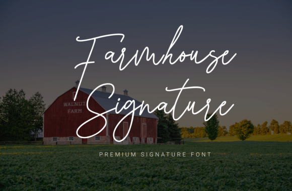 Farmhouse Signature: A Charming Handwritten Font for Editorial Design