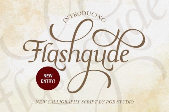 Flashgude: A Delicate Script Font for Elegant Editorial Design