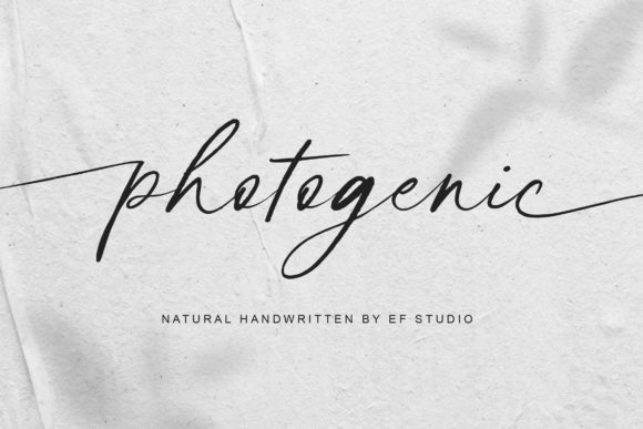 Photogenic: A Script Font for Elegant Editorial Design