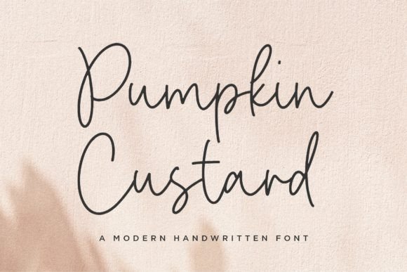 Pumpkin Custard: A Luxurious Handwritten Font for Editorial Design