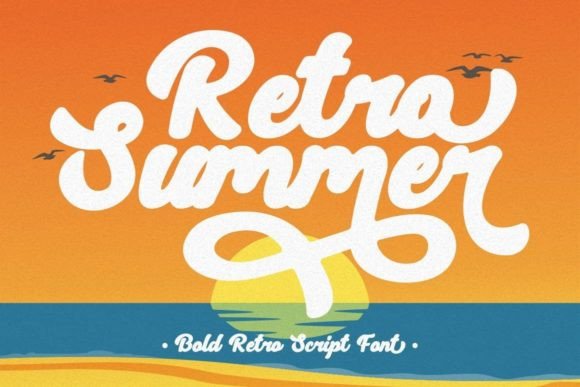 Retro Summer: A Bold Script Font for Vintage Luxury